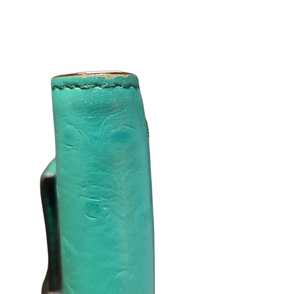 kate spade Teal Embossed Leather Phone Wallet Case with Strap